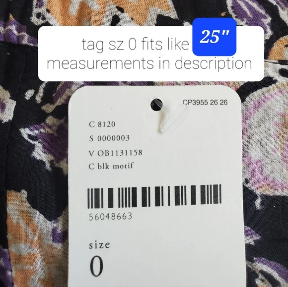 Free people floral pleated mini skirt, 25", black - Picture 7 of 10